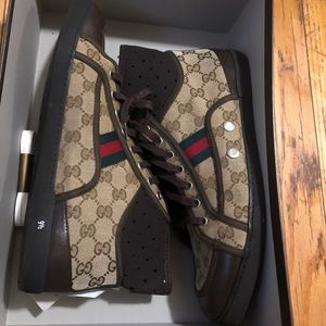 Authentic Gucci hi-top sneakers size 9 1/2